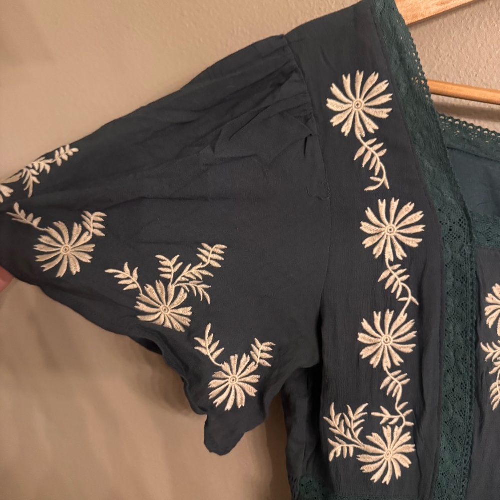 BOHME Floral Embroidered Midi Dress - Picture 3 of 6